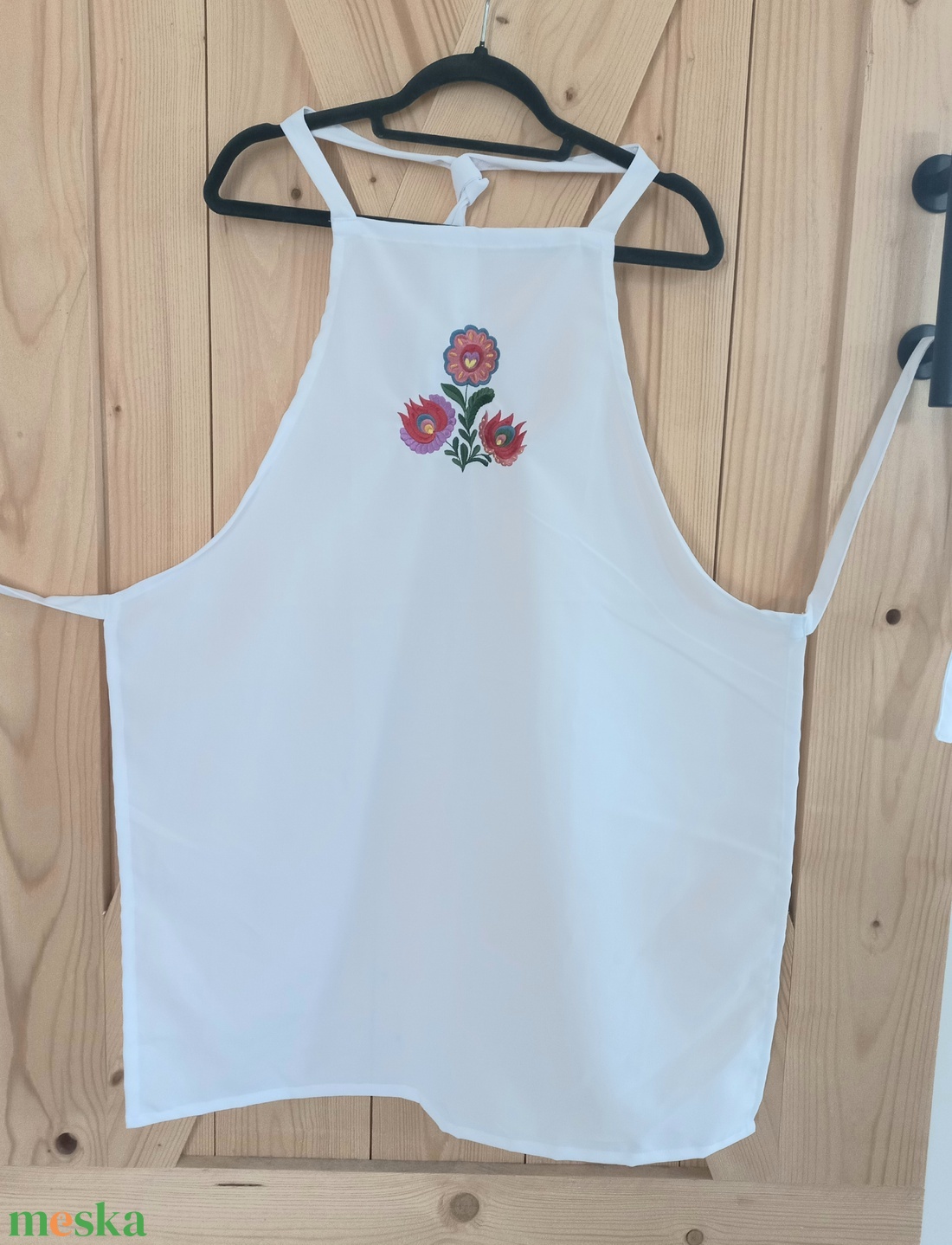 Hímzett kötény-matyó csokor - otthon & életmód - konyhafelszerelés, tálalás - konyhai textil - kötény - Meska.hu