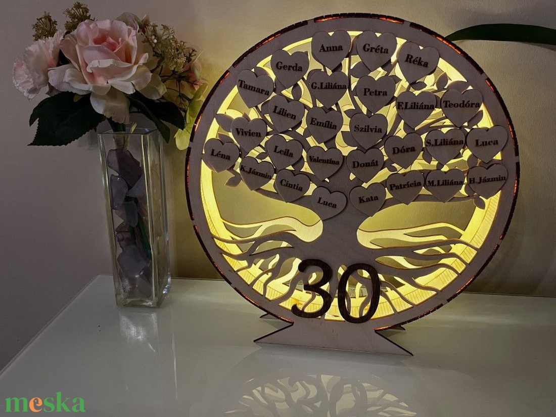 Életfa lámpa 30 cm, nevekkel, LED világítással - otthon & életmód - lámpa - asztali lámpa - Meska.hu Életfa lámpa 30 cm, nevekkel, LED világítással - otthon & életmód - lámpa - asztali lámpa - Meska.hu