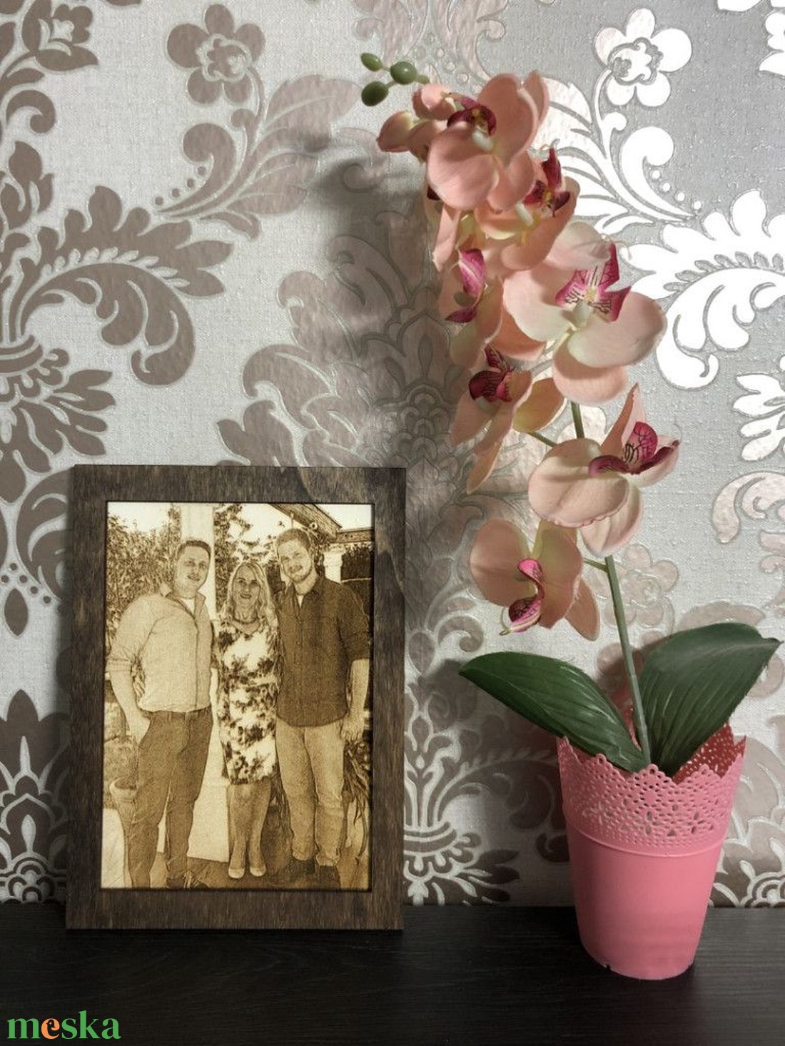 Gravírozott Fa Fénykép Keretben - Falra Akasztható Emlék - otthon & életmód - dekoráció - kép & falikép - fából készült kép - Meska.hu