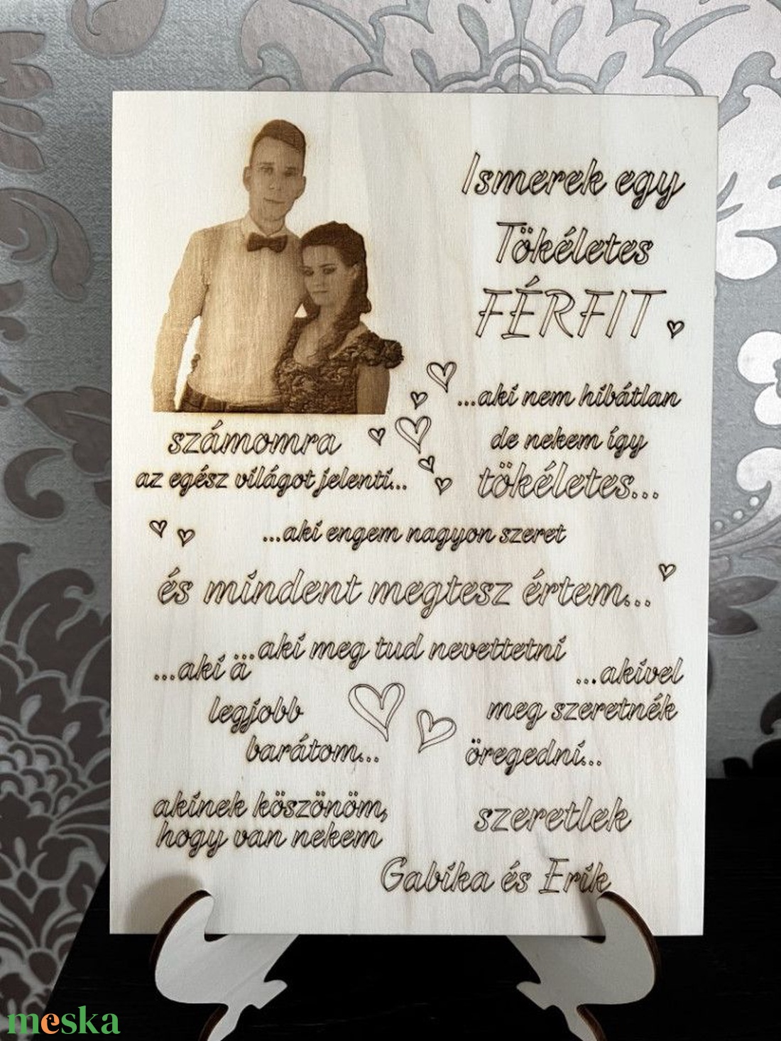 Ismerek egy tökéletes nőt/férfit � egyedi fotós tábla pároknak - otthon & életmód - dekoráció - kép & falikép - fából készült kép - Meska.hu