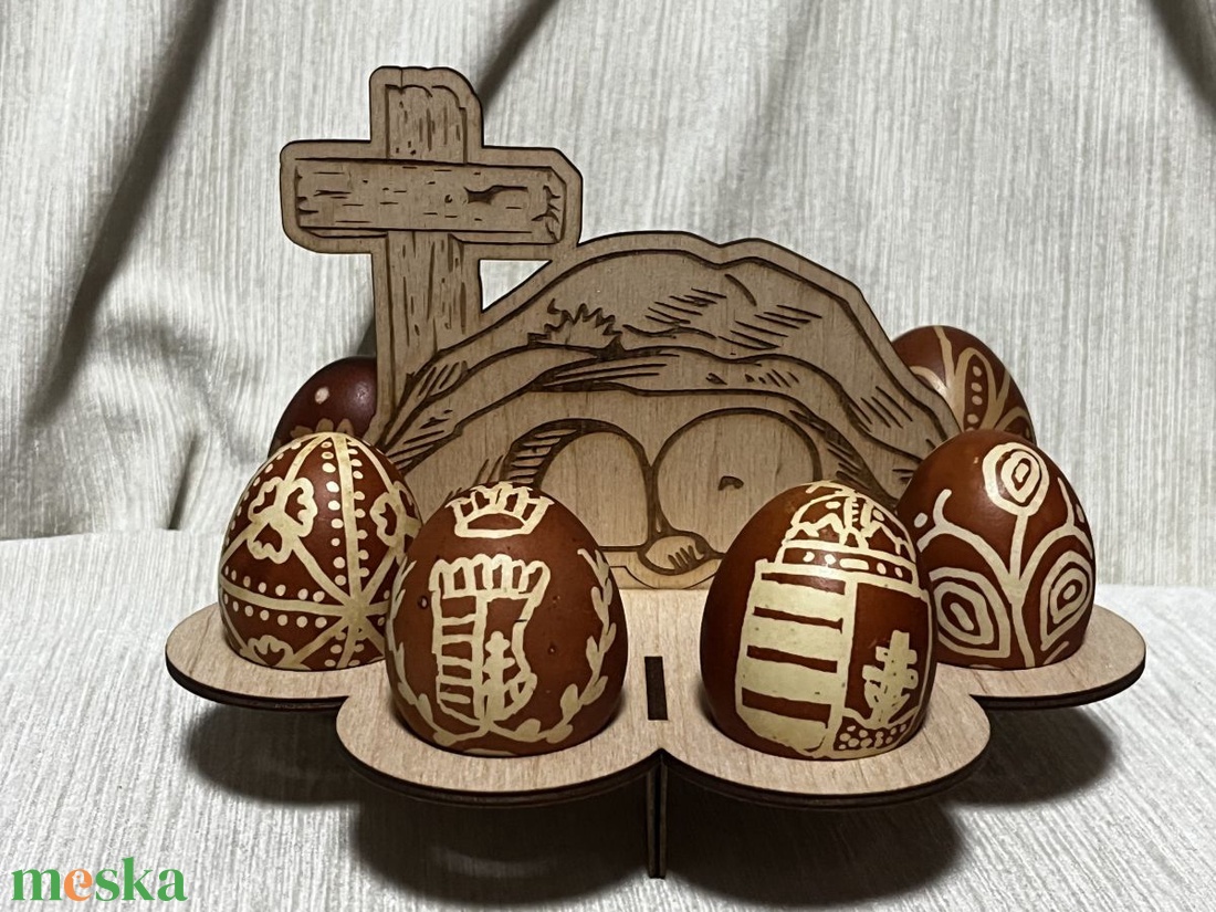 Húsvéti fa tojásállvány Üres sír motívummal � szakrális asztali dekoráció - otthon & életmód - dekoráció - húsvéti asztaldíszek - Meska.hu