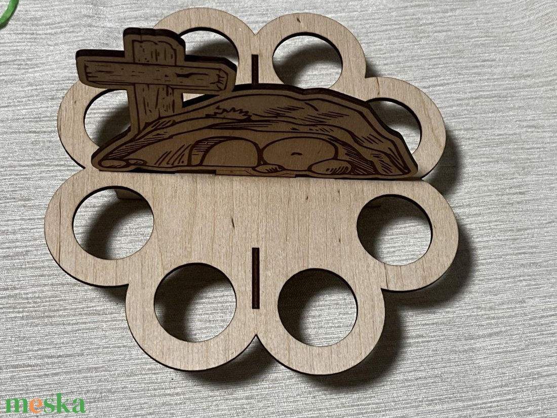 Húsvéti fa tojásállvány Üres sír motívummal � szakrális asztali dekoráció - otthon & életmód - dekoráció - húsvéti asztaldíszek - Meska.hu