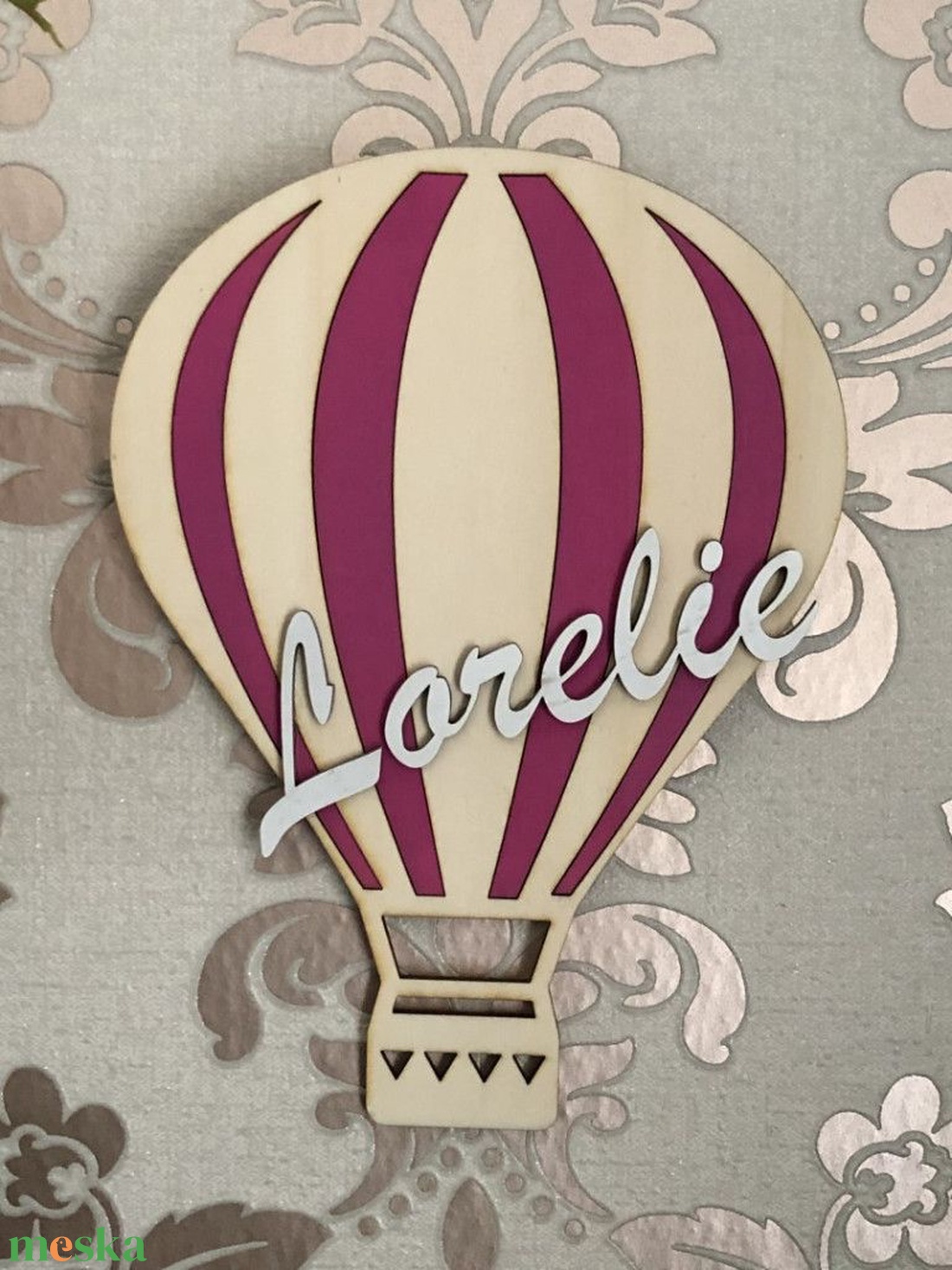 Névre szóló színes hőlégballon � mesés fa fali dekoráció gyerekszobába - otthon & életmód - dekoráció - fali és függő dekoráció - falra akasztható dekor - Meska.hu