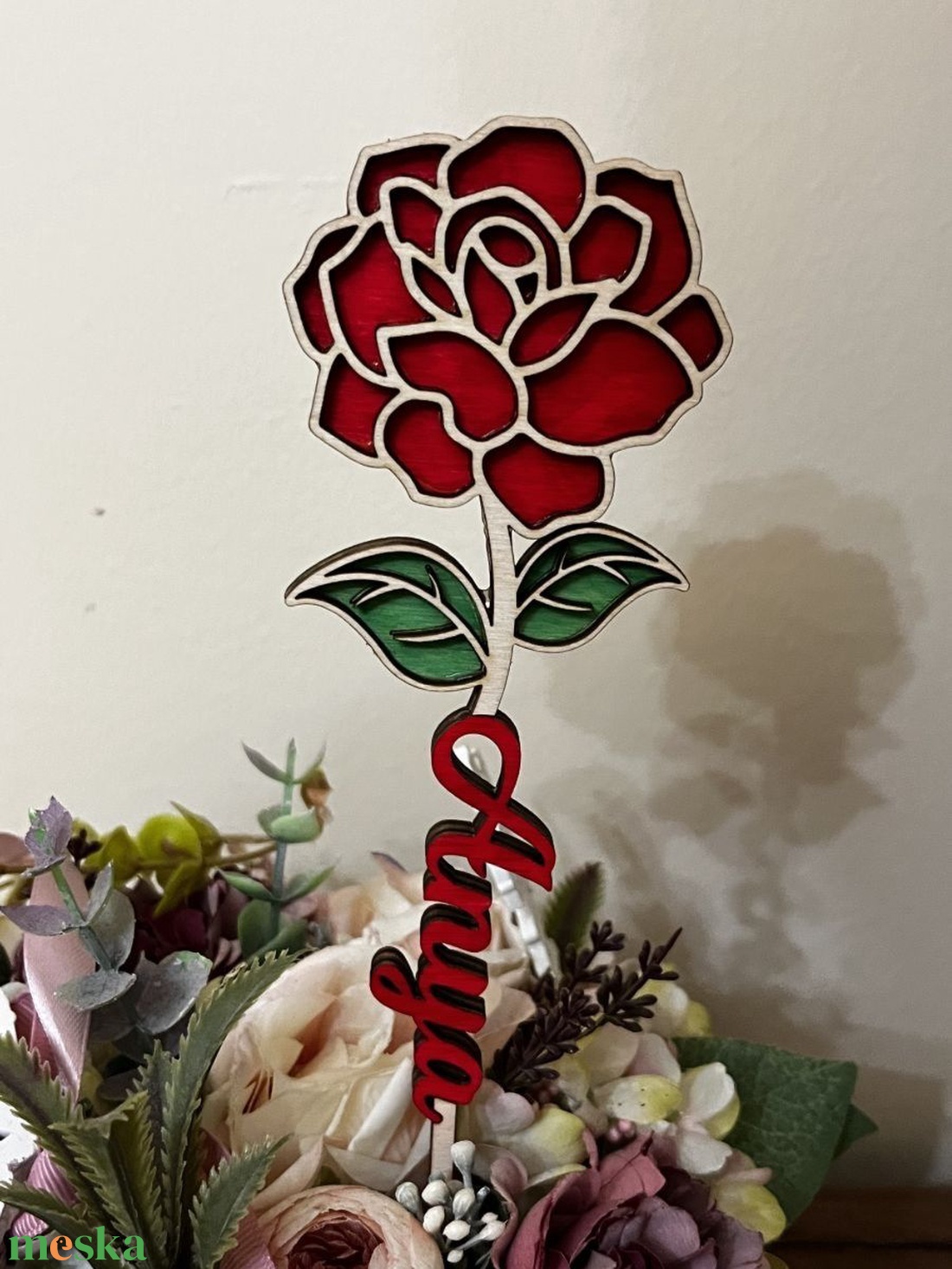 Örök fa rózsa dekoráció Anya felirattal � szívhez szóló ajándék Anyák napjára - otthon & életmód - dekoráció - Meska.hu