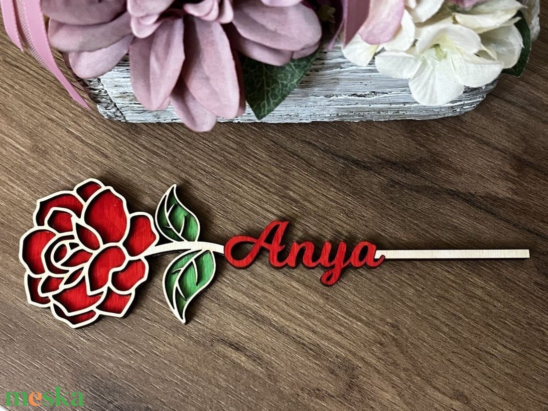 Örök fa rózsa dekoráció Anya felirattal � szívhez szóló ajándék Anyák napjára - otthon & életmód - dekoráció - Meska.hu