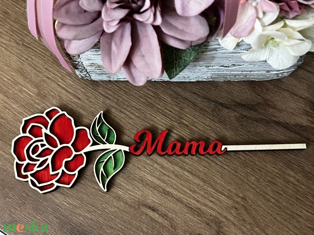Örök fa rózsa dekoráció Mama felirattal � szívhez szóló ajándék Anyák napjára - otthon & életmód - dekoráció - Meska.hu