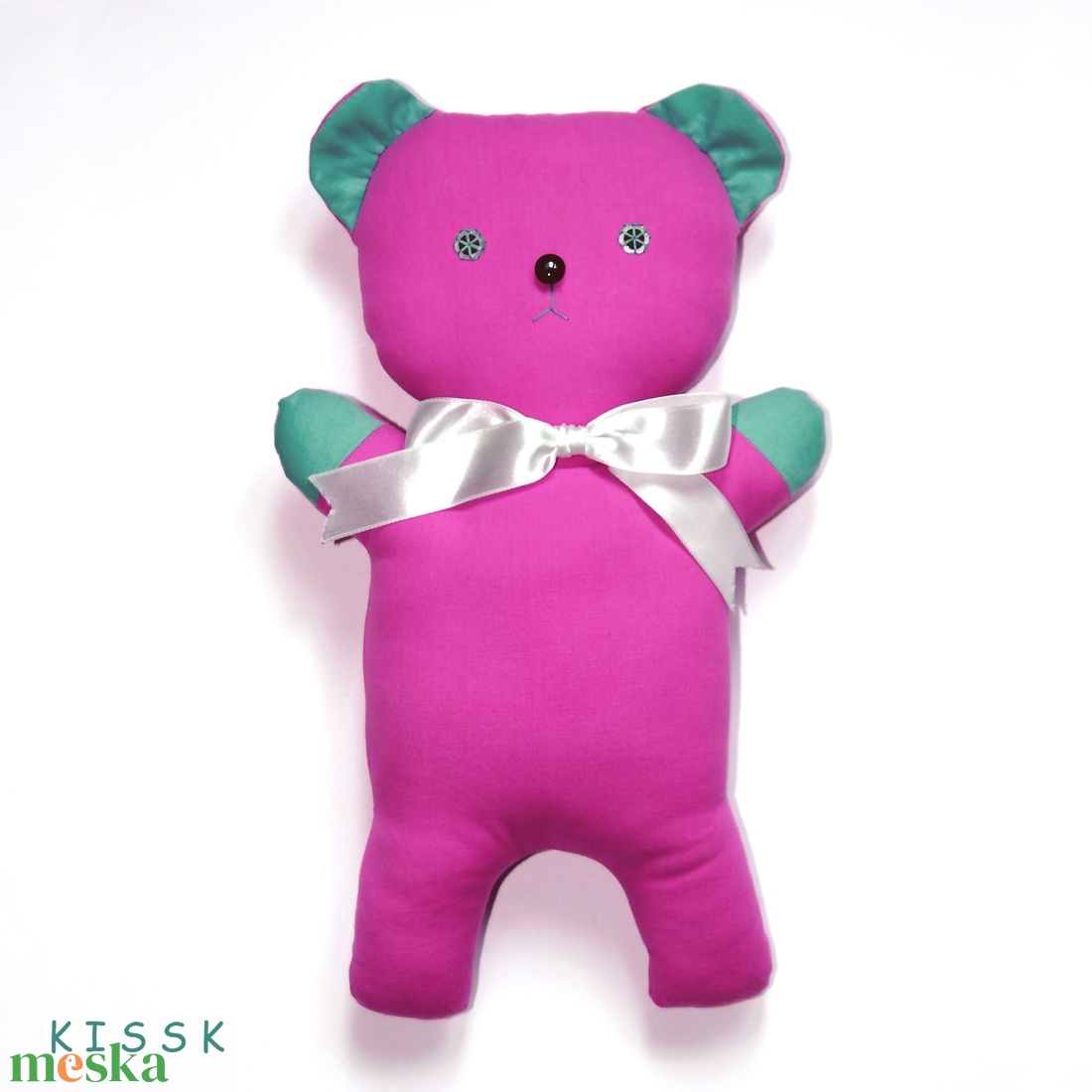 Pink Mackó türkiz fülekkel - játék & sport - plüssállat & játékfigura - maci - Meska.hu Pink Mackó türkiz fülekkel - játék & sport - plüssállat & játékfigura - maci - Meska.hu