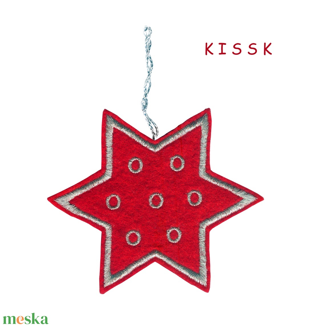 Piros - ezüst csillag dísz - otthon & életmód - dekoráció - dísztárgy - Meska.hu Piros - ezüst csillag dísz - otthon & életmód - dekoráció - dísztárgy - Meska.hu
