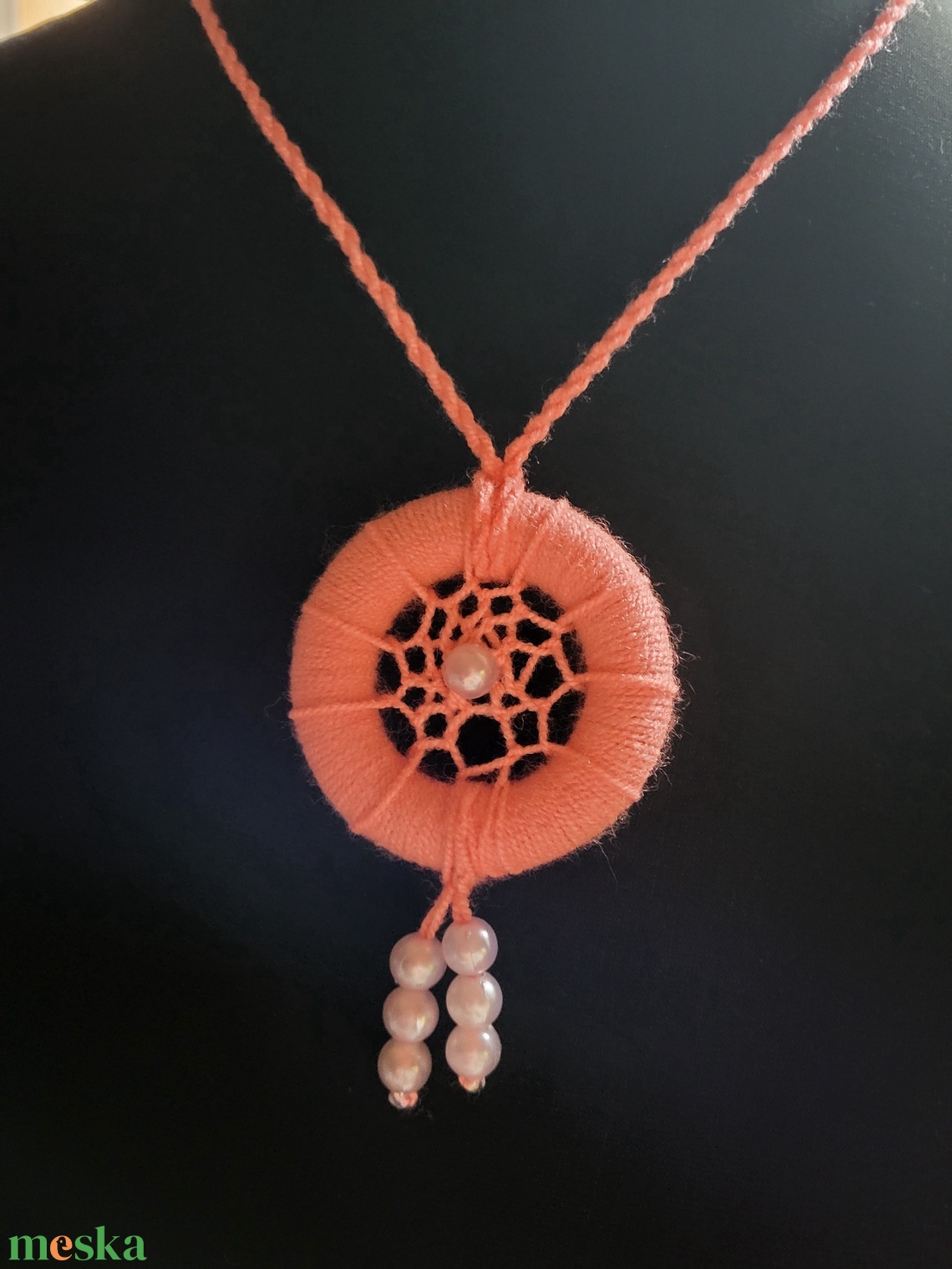 Gyöngyös medál-álomfogó - ékszer - nyaklánc - medálos nyaklánc - Meska.hu