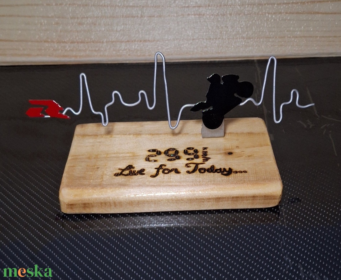 Motoros fa dísz  Live for Today GSX-R - otthon & életmód - motor - Meska.hu