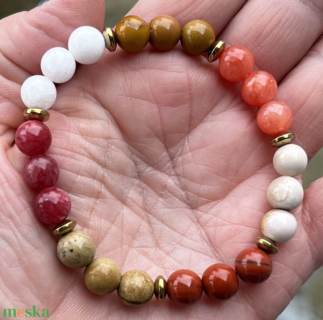 Vegyes ásvány karkötő - ékszer - karkötő - ásványkarkötő - Meska.hu