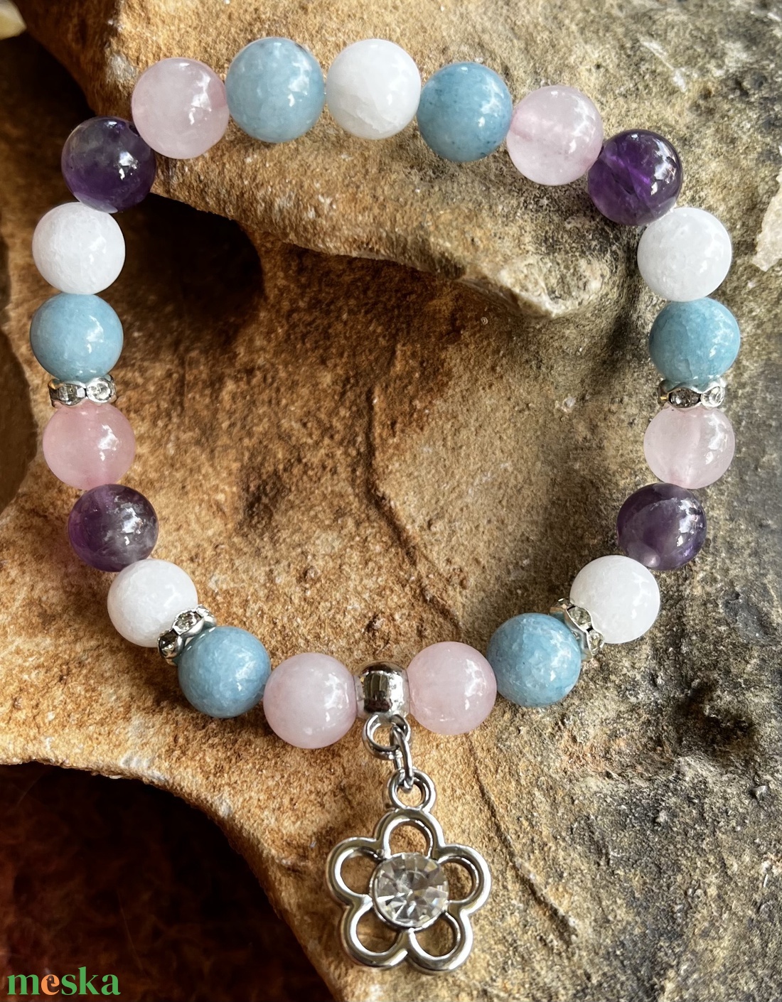 Ásvány karkötő - ékszer - karkötő - ásványkarkötő - Meska.hu