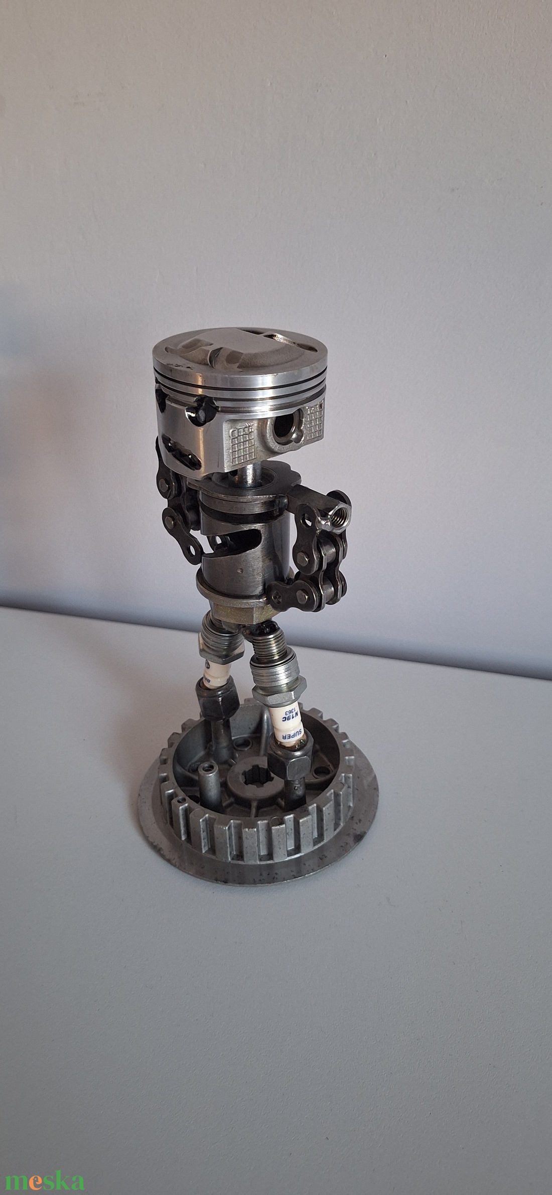 Vas robot, kézzel készült - művészet - szobor - fém - Meska.hu