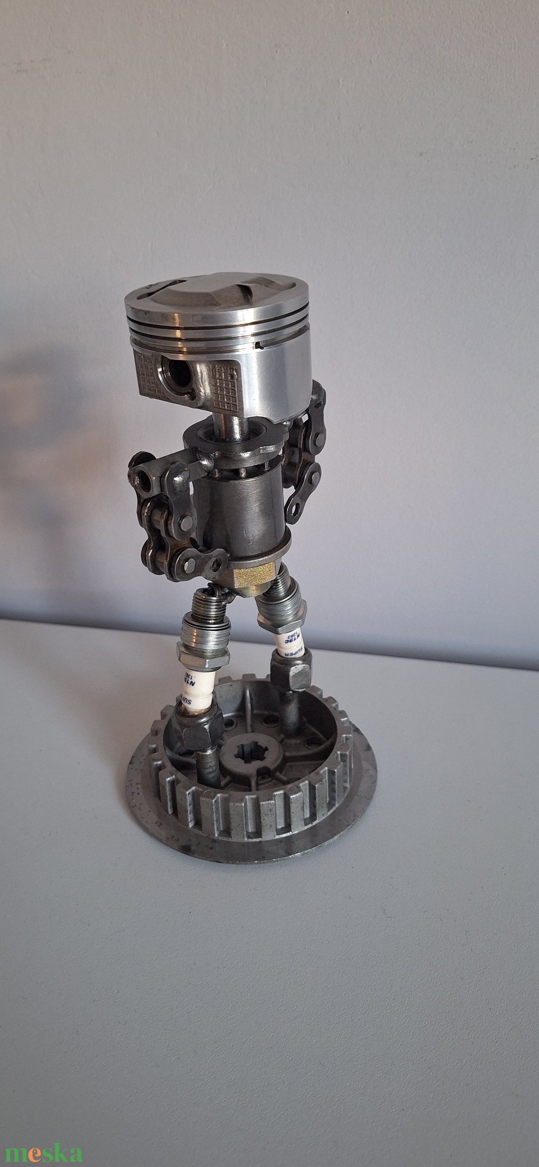 Vas robot, kézzel készült - művészet - szobor - fém - Meska.hu
