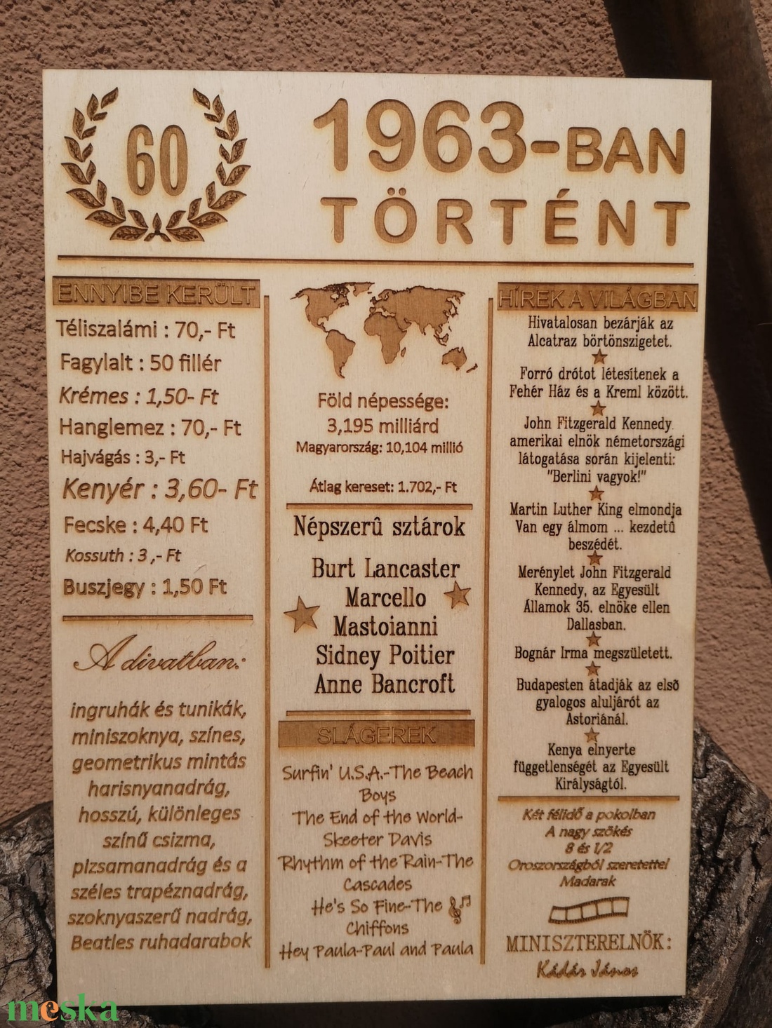 60 éves jubileum, azaz 1963-ban történt - otthon & életmód - dekoráció - kép & falikép - táblakép - Meska.hu 60 éves jubileum, azaz 1963-ban történt - otthon & életmód - dekoráció - kép & falikép - táblakép - Meska.hu