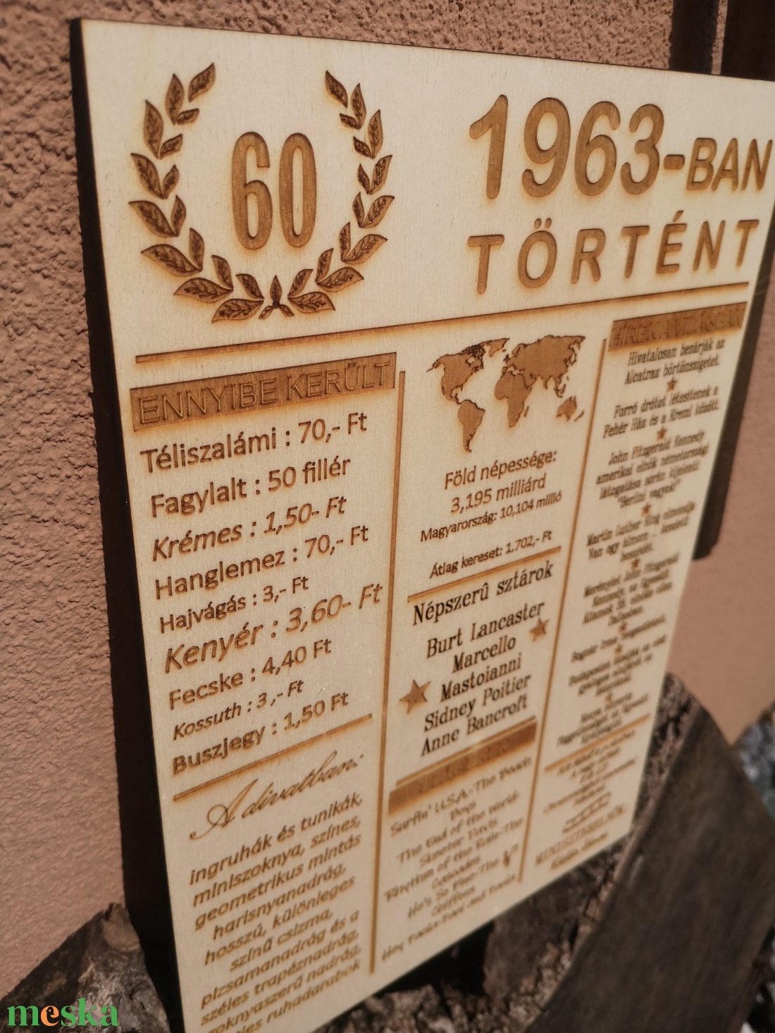 60 éves jubileum, azaz 1963-ban történt - otthon & életmód - dekoráció - kép & falikép - táblakép - Meska.hu 60 éves jubileum, azaz 1963-ban történt - otthon & életmód - dekoráció - kép & falikép - táblakép - Meska.hu