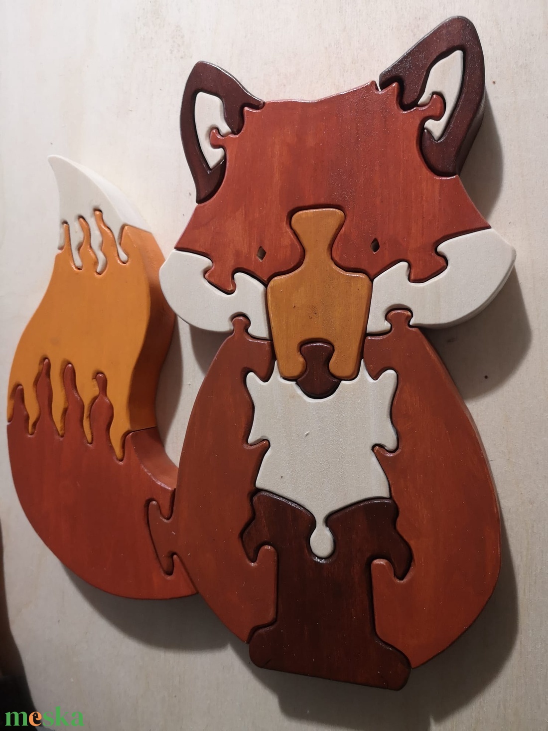 Fa rókás puzzle - játék & sport - készségfejlesztő és logikai játék - montessori szivárvány, waldorf játékok - Meska.hu Fa rókás puzzle - játék & sport - készségfejlesztő és logikai játék - montessori szivárvány, waldorf játékok - Meska.hu