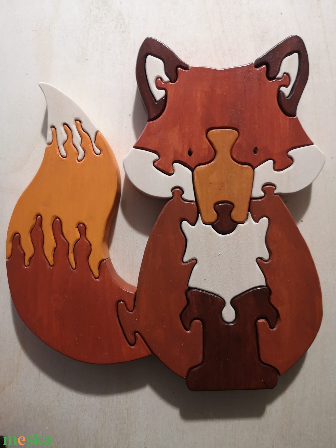 Fa rókás puzzle - játék & sport - készségfejlesztő és logikai játék - montessori szivárvány, waldorf játékok - Meska.hu Fa rókás puzzle - játék & sport - készségfejlesztő és logikai játék - montessori szivárvány, waldorf játékok - Meska.hu