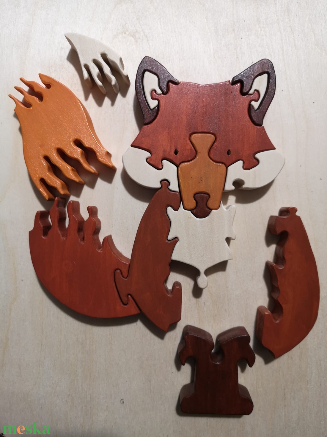 Fa rókás puzzle - játék & sport - készségfejlesztő és logikai játék - montessori szivárvány, waldorf játékok - Meska.hu Fa rókás puzzle - játék & sport - készségfejlesztő és logikai játék - montessori szivárvány, waldorf játékok - Meska.hu