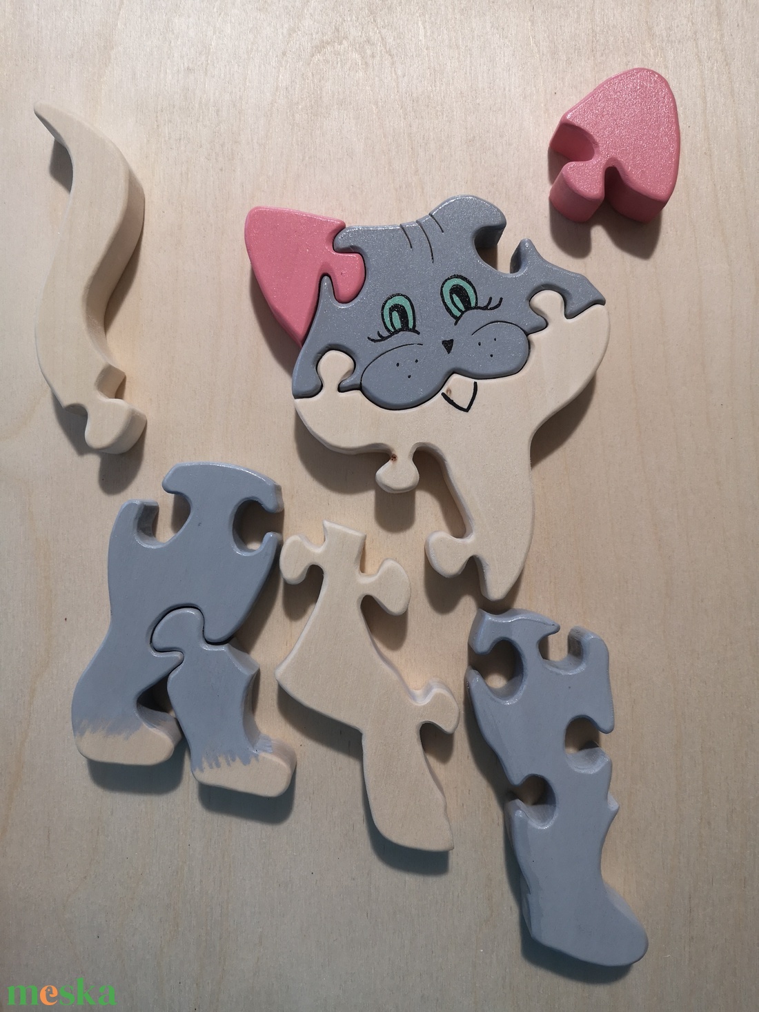 Cica puzzle - játék & sport - készségfejlesztő és logikai játék - montessori szivárvány, waldorf játékok - Meska.hu Cica puzzle - játék & sport - készségfejlesztő és logikai játék - montessori szivárvány, waldorf játékok - Meska.hu