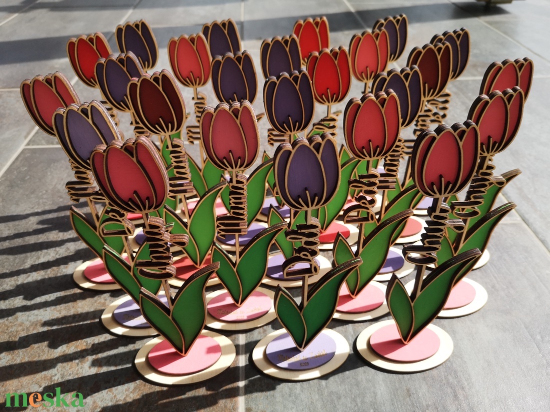 Fa tulipán - otthon & lakás - dekoráció - virágdísz és tartó - csokor & virágdísz - Meska.hu
