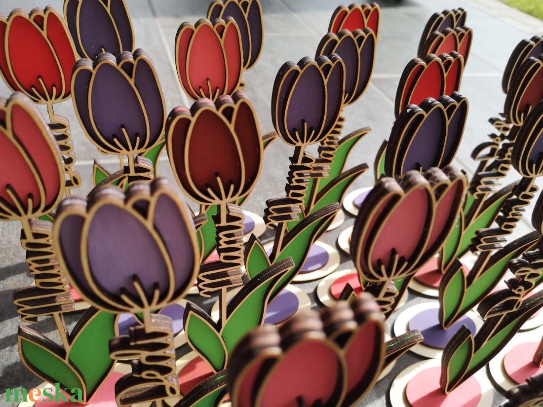 Fa tulipán - otthon & lakás - dekoráció - virágdísz és tartó - csokor & virágdísz - Meska.hu