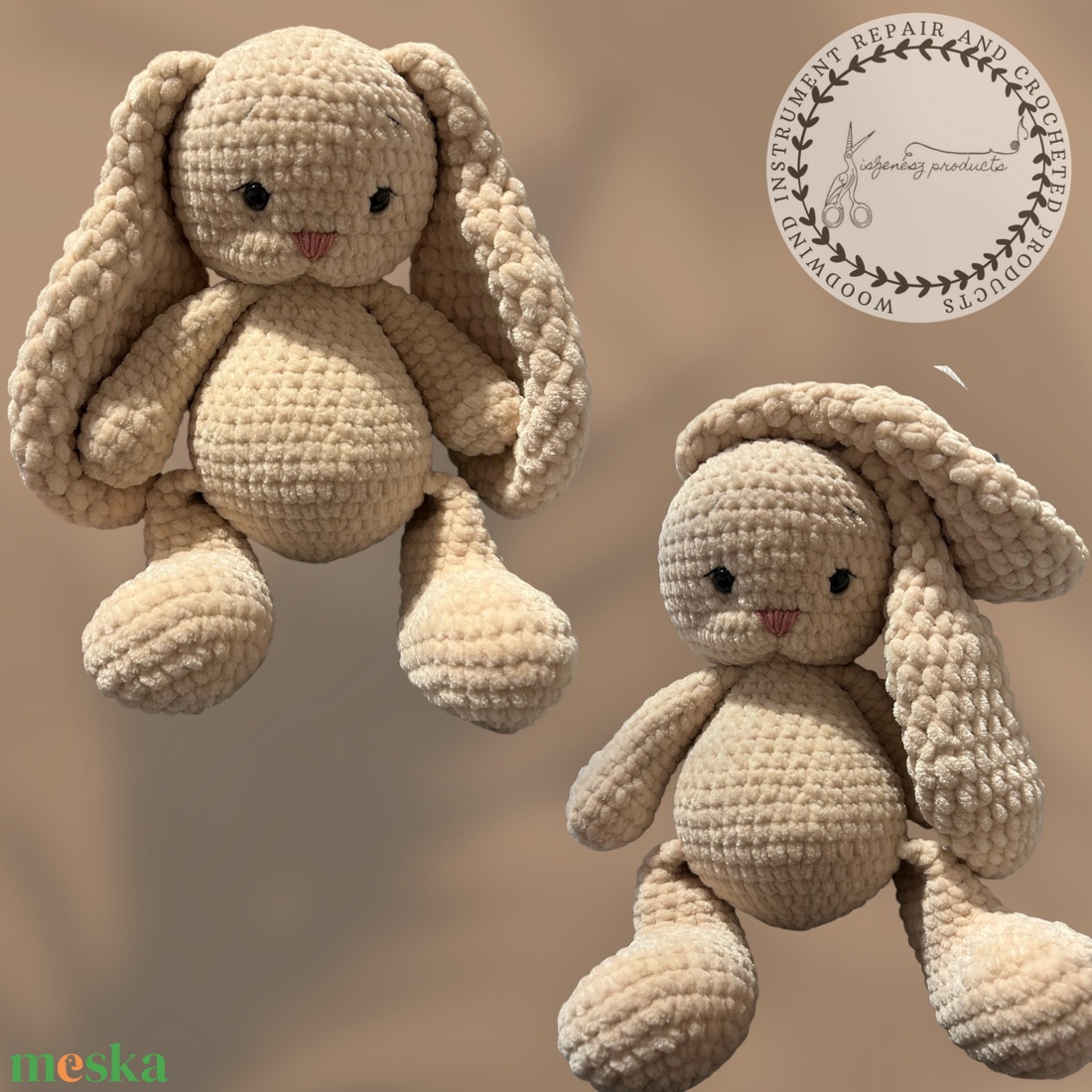 Horgolt pihe-puha nyuszi - játék & sport - plüssállat & játékfigura - nyuszi - Meska.hu