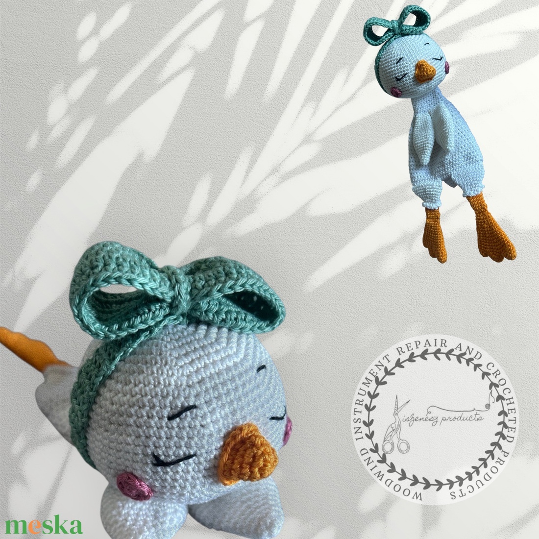 Horgolt szundi kacsa/liba - baba - mama - baba játékok - szundikendő, alvóka - Meska.hu