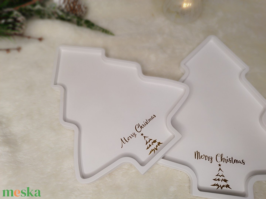 Karácsonyi tálca  - karácsony - karácsonyi lakásdekoráció - ünnepi asztaldekoráció - Meska.hu