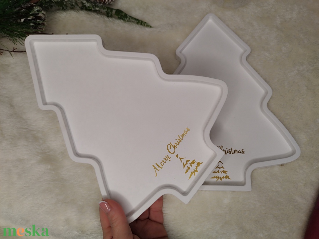 Karácsonyi tálca  - karácsony - karácsonyi lakásdekoráció - ünnepi asztaldekoráció - Meska.hu