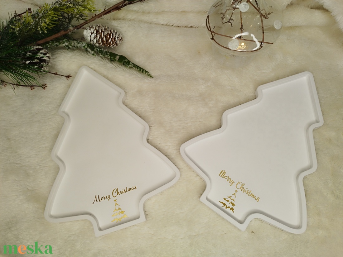 Karácsonyi tálca  - karácsony - karácsonyi lakásdekoráció - ünnepi asztaldekoráció - Meska.hu