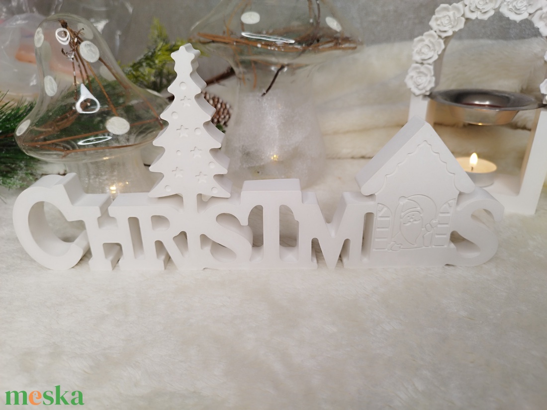 Christmas felirat tábla  - karácsony - adventi díszek - adventi asztaldísz - Meska.hu