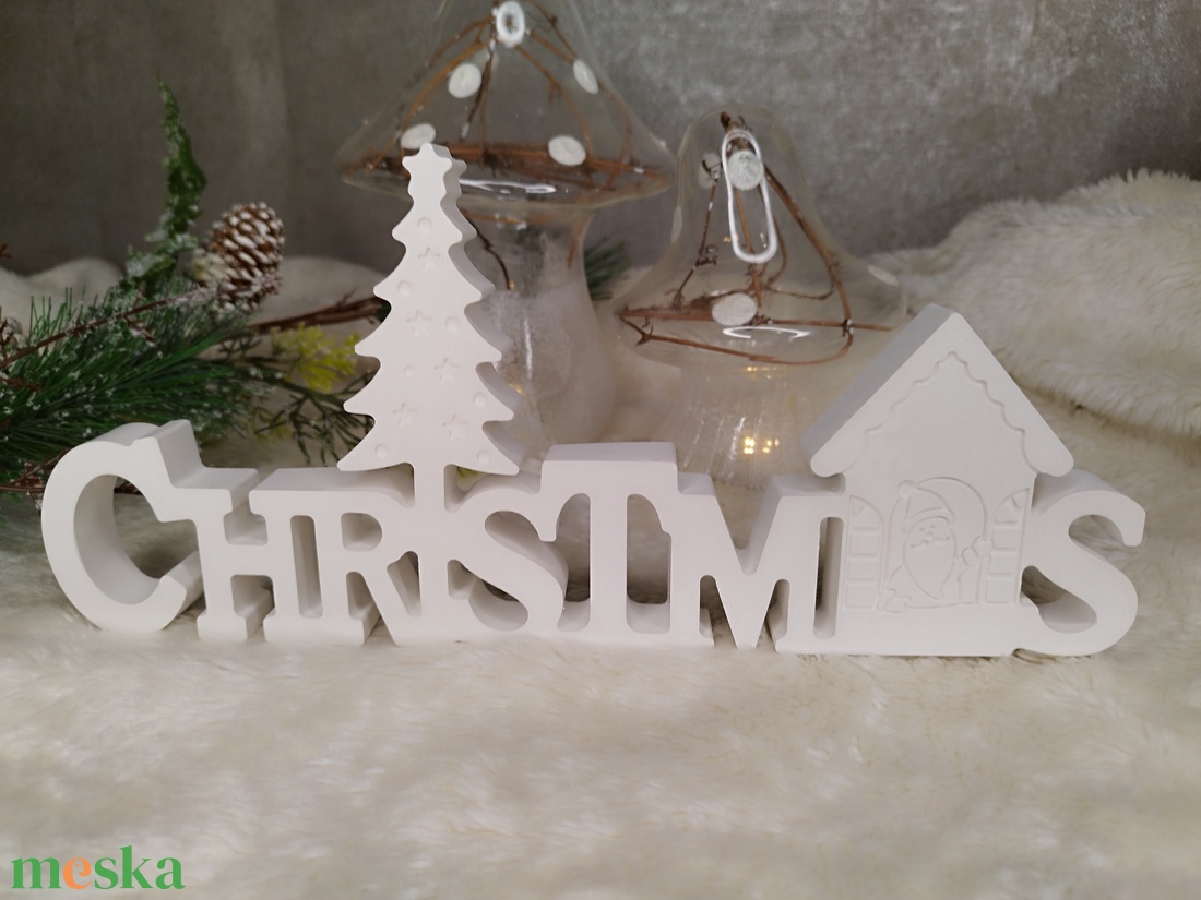 Christmas felirat tábla  - karácsony - adventi díszek - adventi asztaldísz - Meska.hu