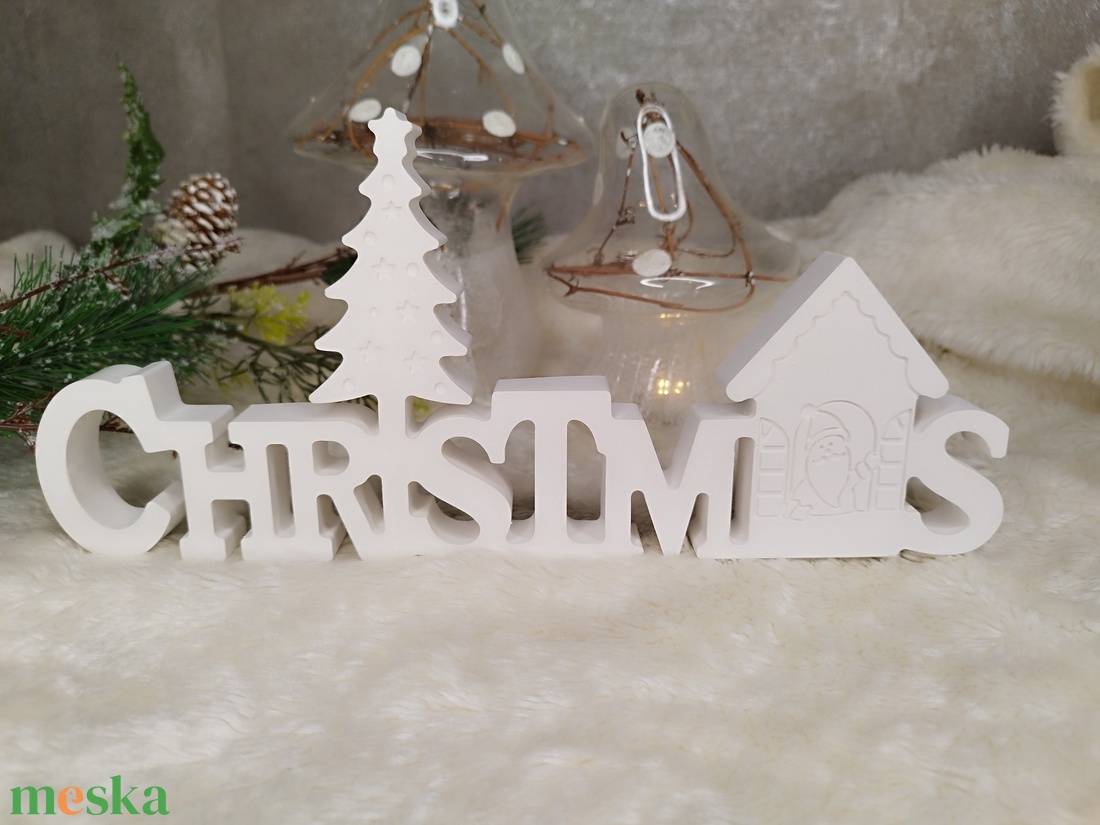 Christmas felirat tábla  - karácsony - adventi díszek - adventi asztaldísz - Meska.hu