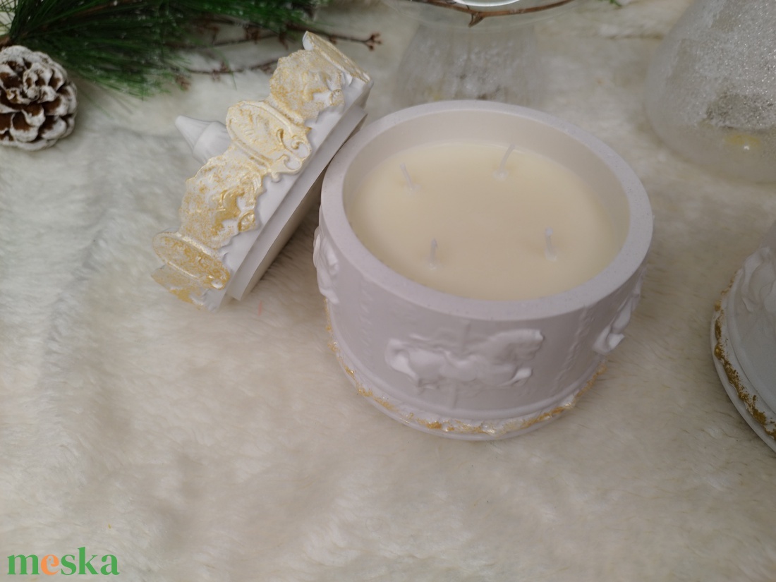 Illatgyertya  - karácsony - karácsonyi lakásdekoráció - karácsonyi illatgyertya, mécses - Meska.hu