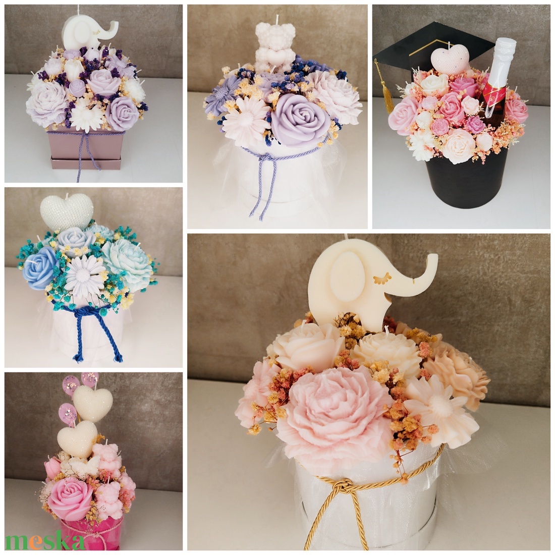 Virággyertya box  - kellékek & szerszámok - dekorációs kellékek - dekorációs gyertya - Meska.hu