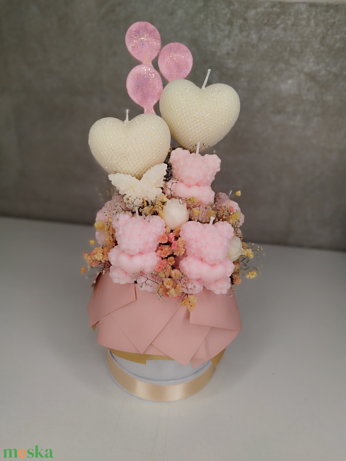 Virággyertya box  - kellékek & szerszámok - dekorációs kellékek - dekorációs gyertya - Meska.hu