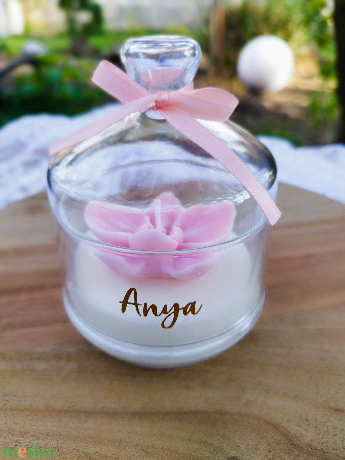 Illatgyertya üveg búr�ban  - kellékek & szerszámok - dekorációs kellékek - dekorációs gyertya - Meska.hu