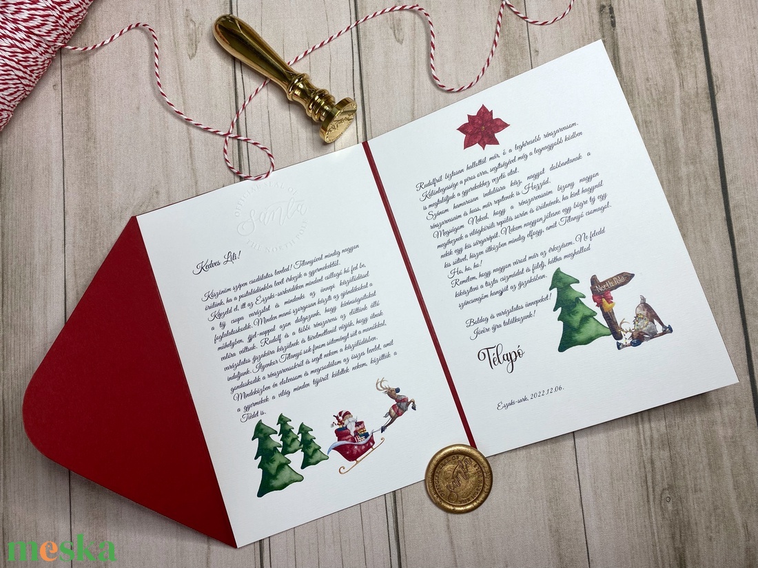 Névre szóló levél a Mikulástól /Télapótól! - karácsony - mikulás - mikulás ajándékok - Meska.hu