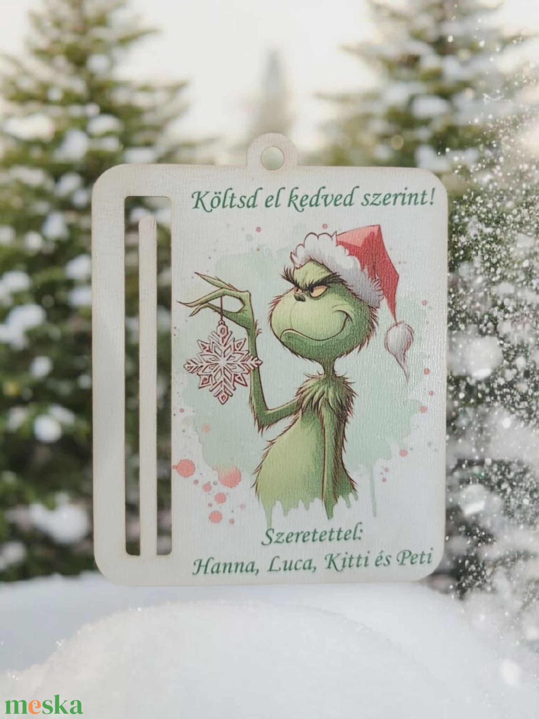 Karácsonyi grincses pénzátadó dísz - karácsony - karácsonyi lakásdekoráció - karácsonyfadíszek - Meska.hu