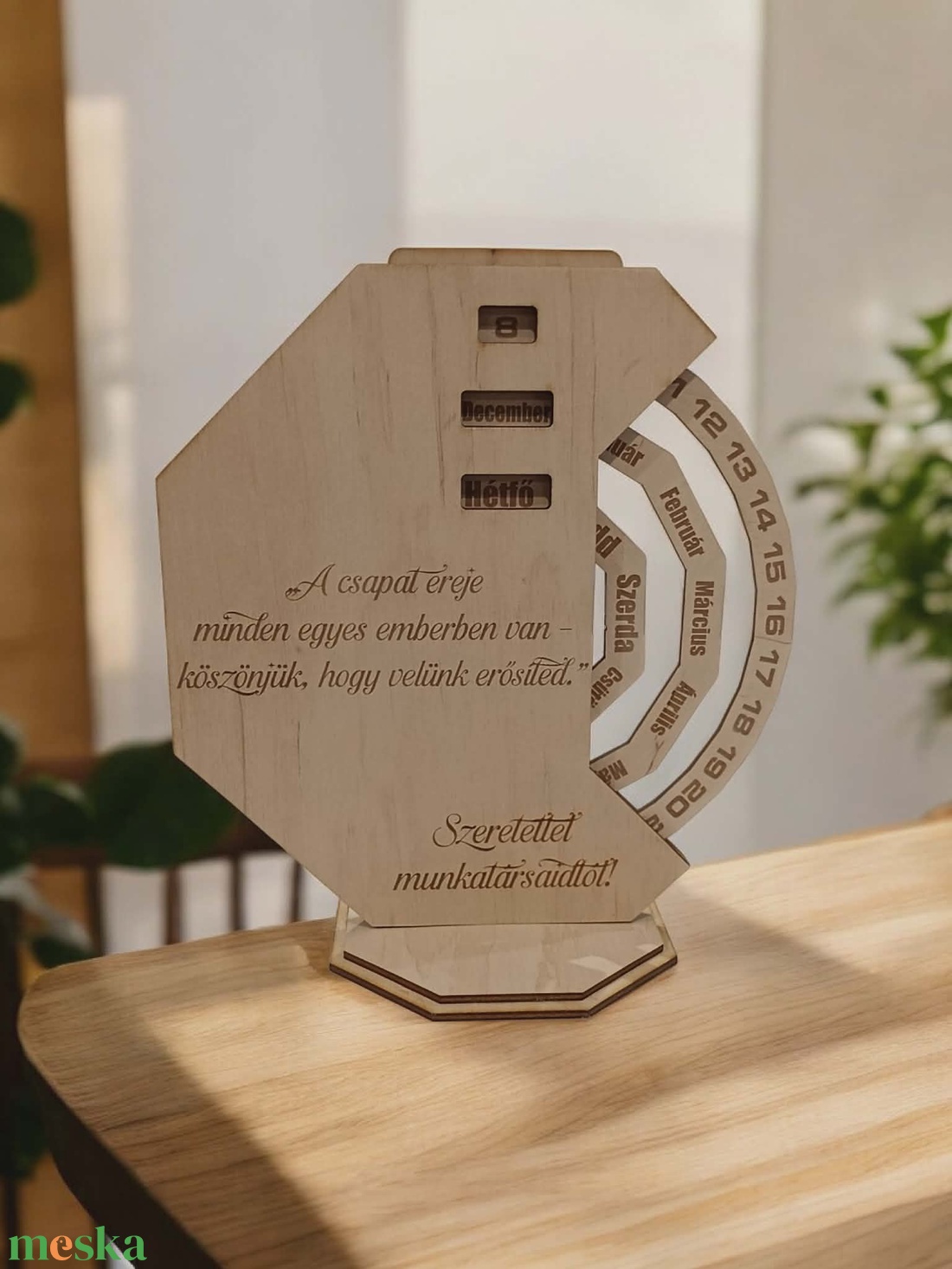 Fa öröknaptár � Egyedi, gravírozott ajándék - otthon & életmód - dekoráció - fali és függő dekoráció - falinaptár & öröknaptár - Meska.hu