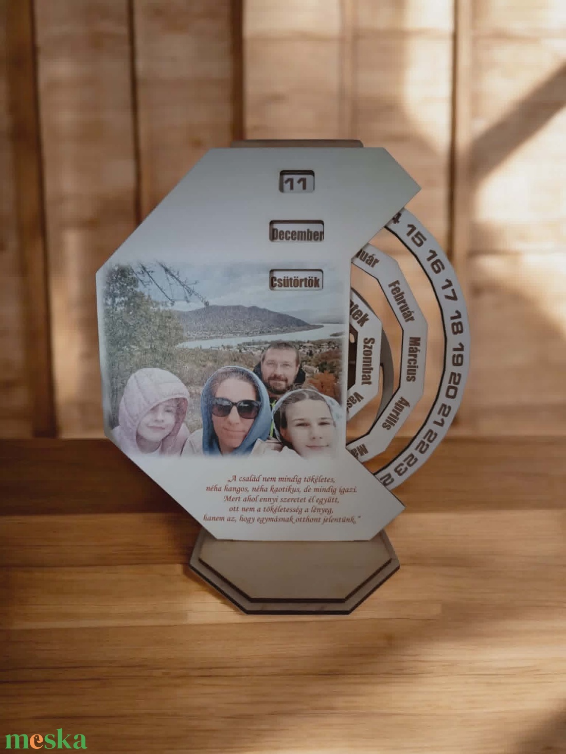 Fa öröknaptár saját fotóval - otthon & életmód - dekoráció - fali és függő dekoráció - falinaptár & öröknaptár - Meska.hu