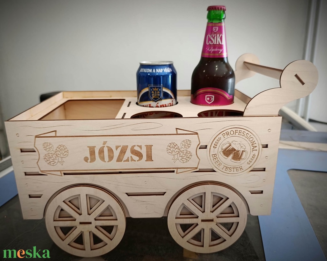 Fa sörös kocsi � Egyedi ajándék férfiaknak  - otthon & életmód - konyhafelszerelés, tálalás - italos kellékek - sörtartó - Meska.hu