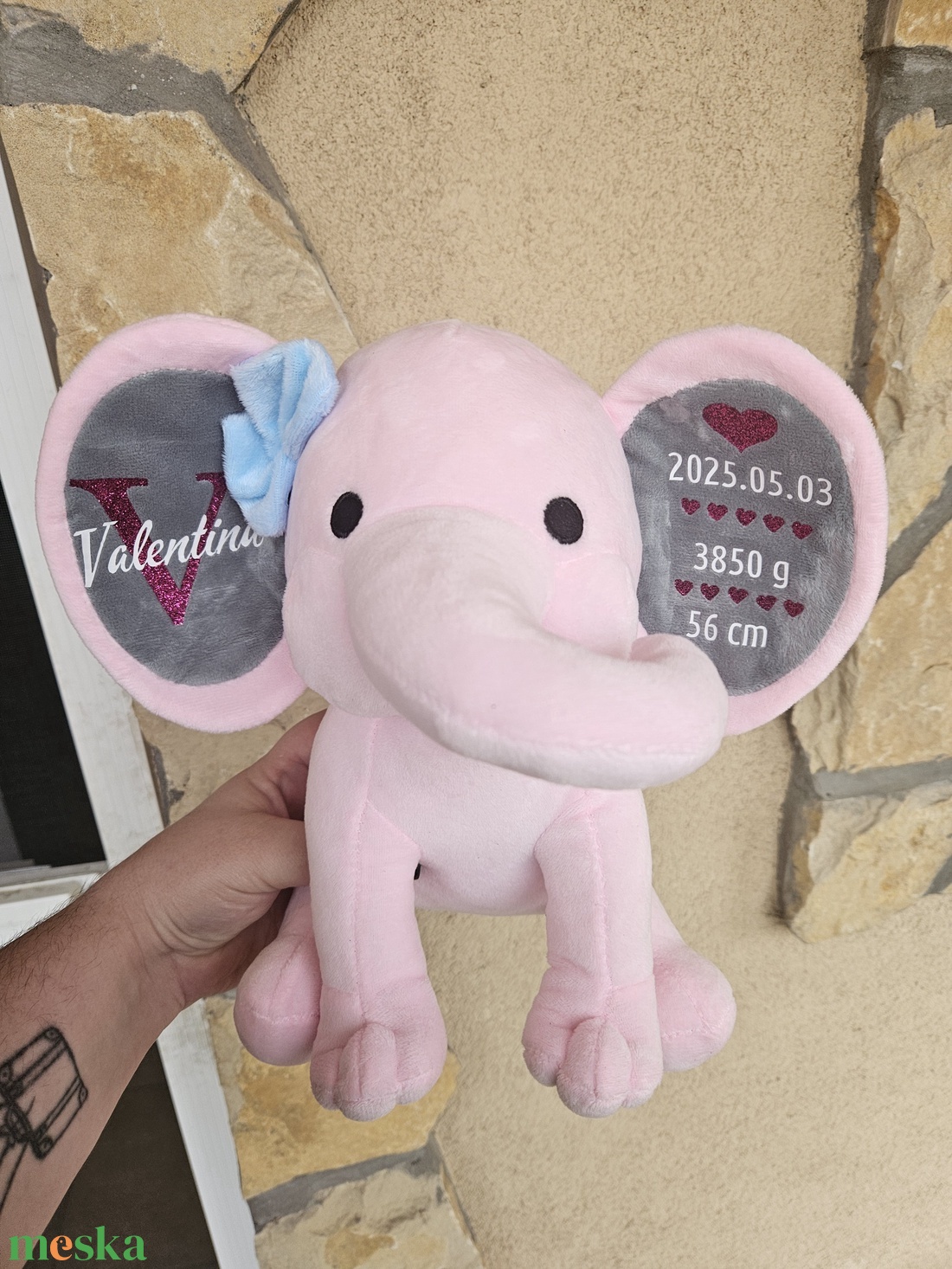 Emlékőrző plüss elefánt  - baba - mama - babaemlékek - baba emlékőrző - Meska.hu