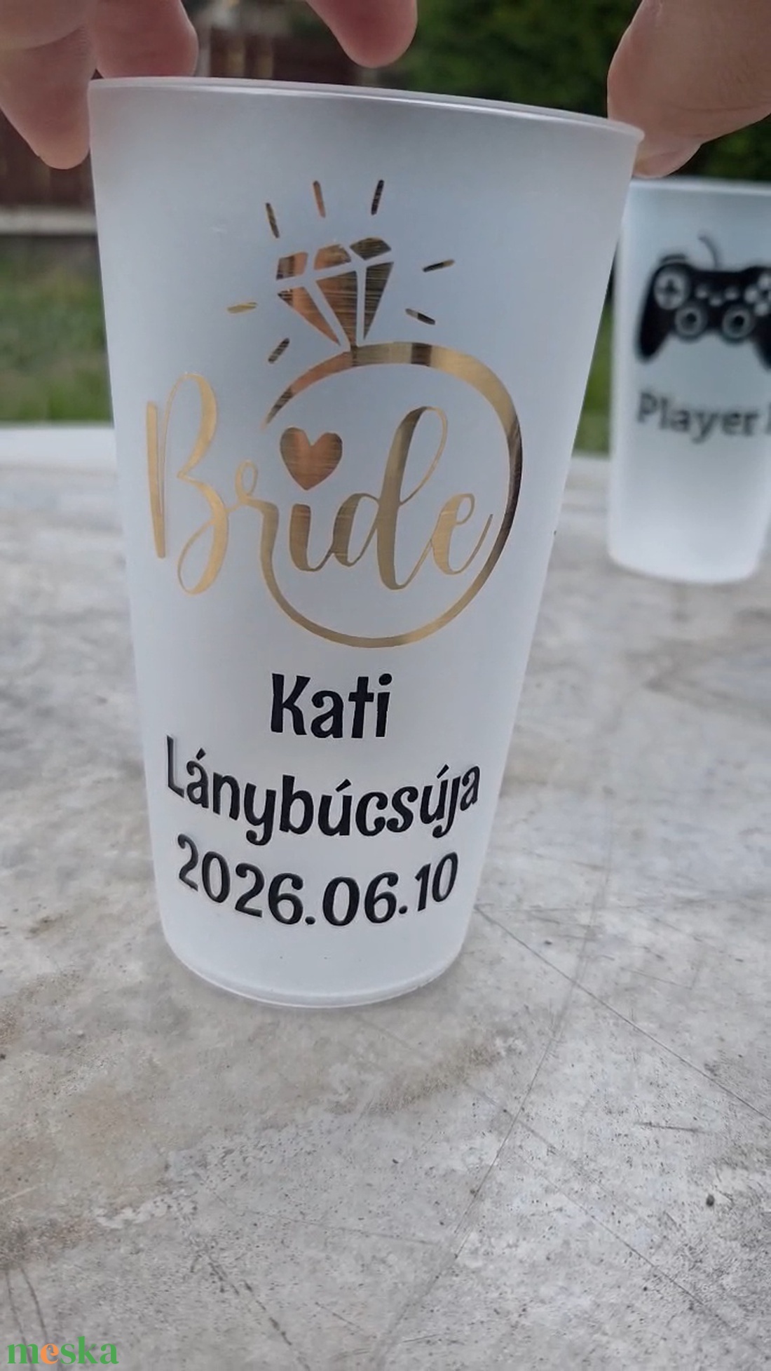 Lánybúcsús és legénybúcsús repoharak - esküvő - emlék & ajándék - nászajándék - esküvői pohár, pohárszett - Meska.hu