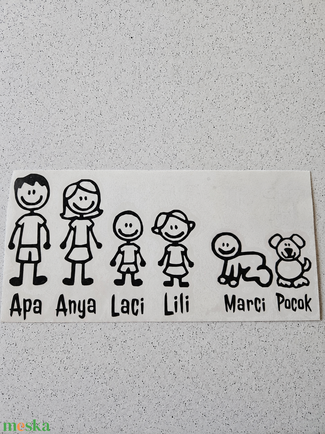 Családi autós matrica - otthon & életmód - autó - autós matrica - Meska.hu