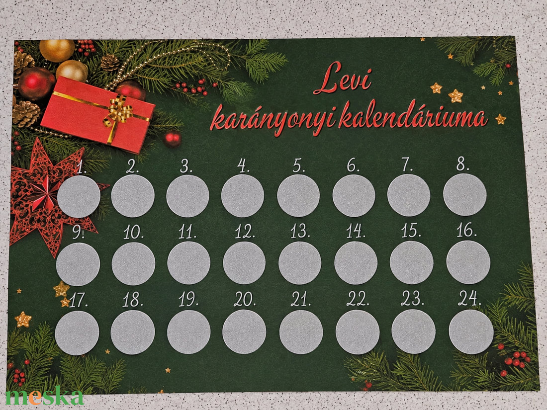 Kaparós kalendárium - karácsony - adventi díszek - adventi naptár - Meska.hu