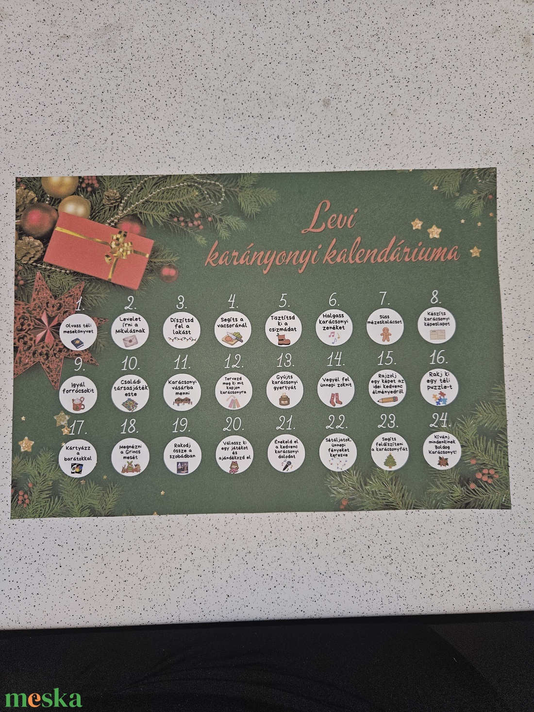Kaparós kalendárium - karácsony - adventi díszek - adventi naptár - Meska.hu