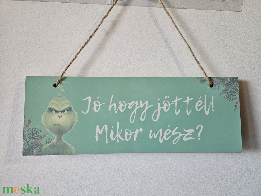 Grincs ajtókopogtató - karácsony - karácsonyi lakásdekoráció - karácsonyi ajtódíszek - Meska.hu