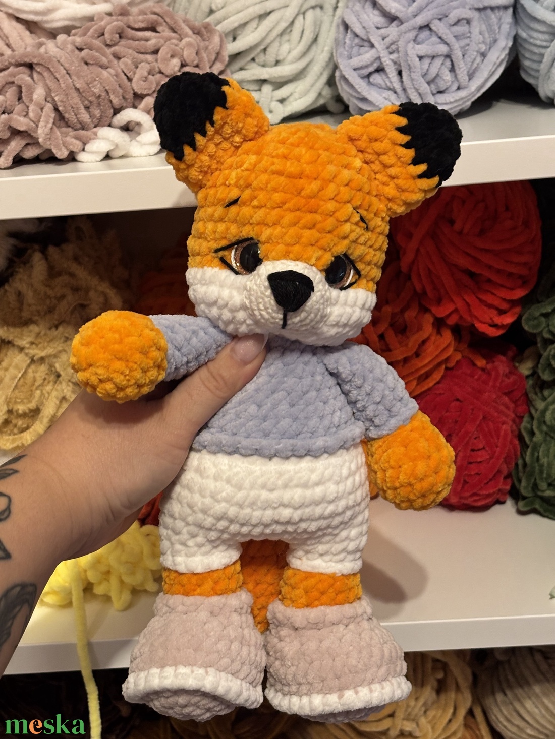 Horgolt amigurumi róka - játék & sport - plüssállat & játékfigura - róka - Meska.hu